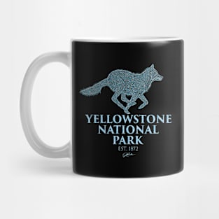Yellowstone National Park Running Wolf Mug
